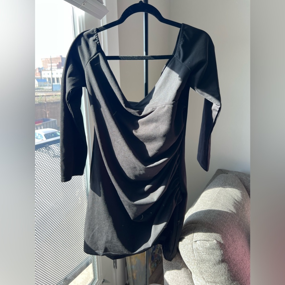 Off shoulder black dress